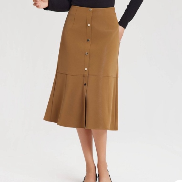 a new day Dresses & Skirts - Women's Fit & Flare Midi A-Line Skirt - A New Day™ Brown  size 4 MSRP $39